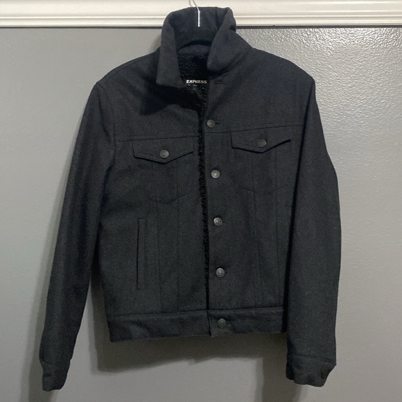 Express Sherpa lined Wool Jacket - Picture 3 of 12